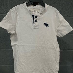 Abercrombie Kids White Tee with Navy Accents
